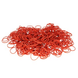 Rubber Rings Red | Stretchable | Diameter 80 mm, 1 mm Thickness, 100 g Bag [Other Variants Available on Offer] | Rubber Bands | Household Rubber Bands for Bundling, Fixing or Crafts
