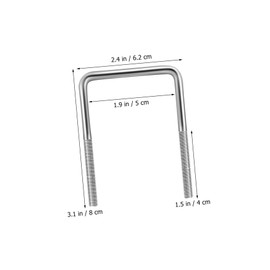 LIFKOME 6sets Stainless Steel Square U-Bolts Heavy-Duty U-Shaped Bolts with Nuts and Plates for Automobiles Trailers and Applications