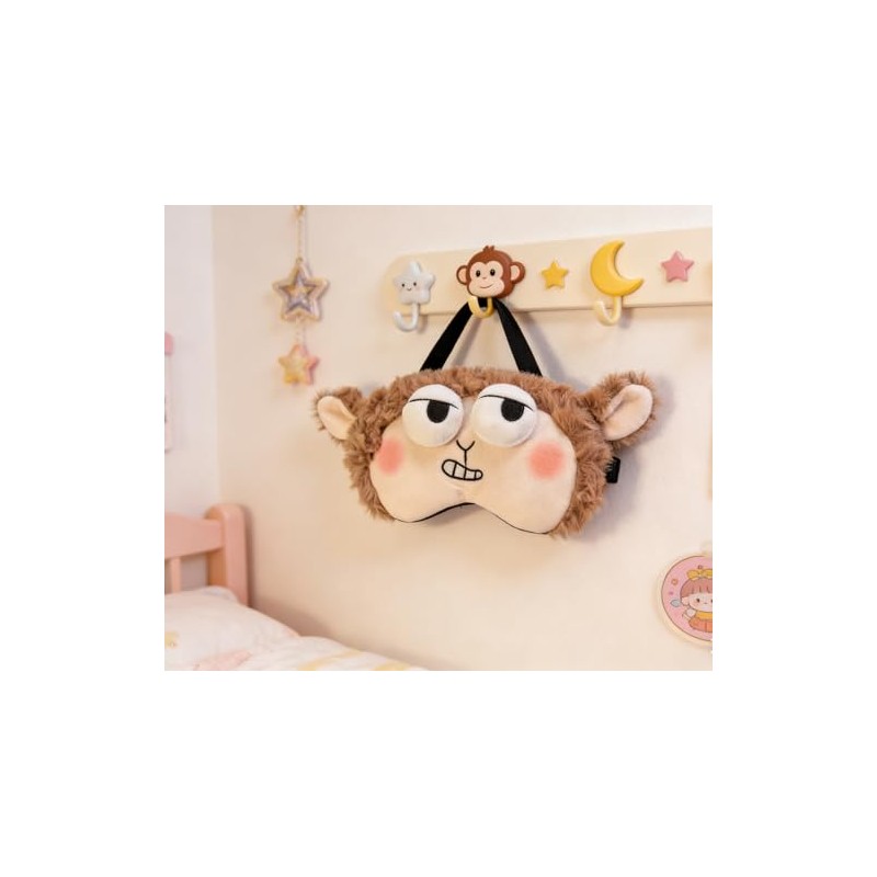Eye Mask, Fluff Cartoon Animals Sleeping Funny Novelty Eye Cover