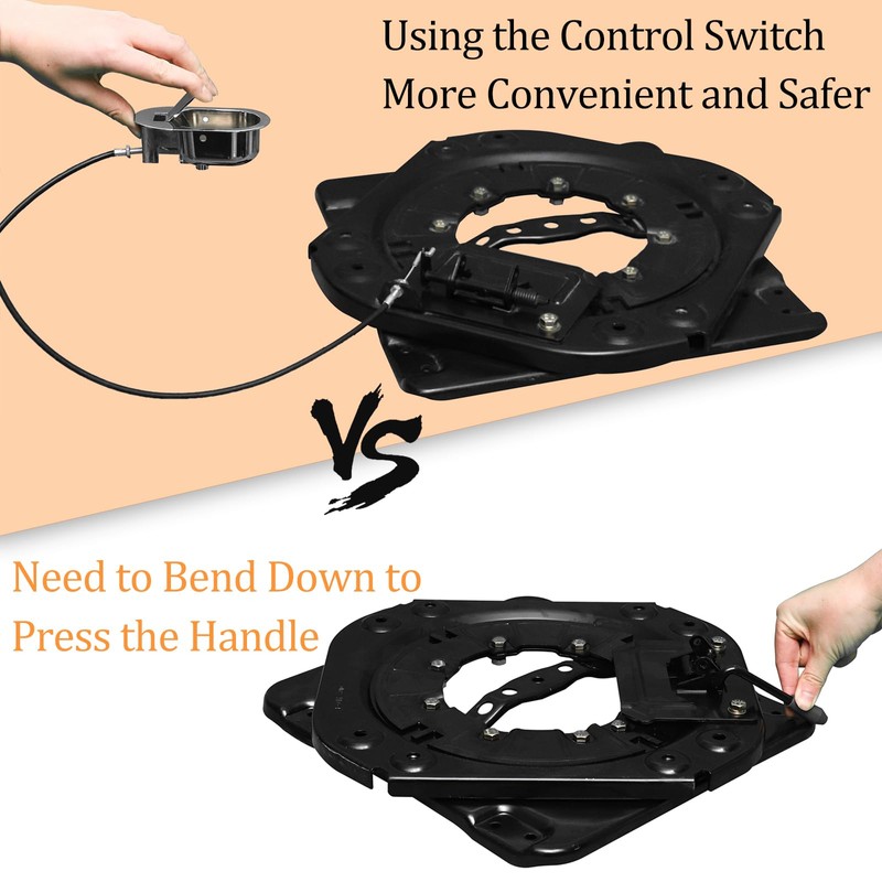 HWHongRV Heavy Duty Seat Swivel Base with Control Switch, 3.0mm