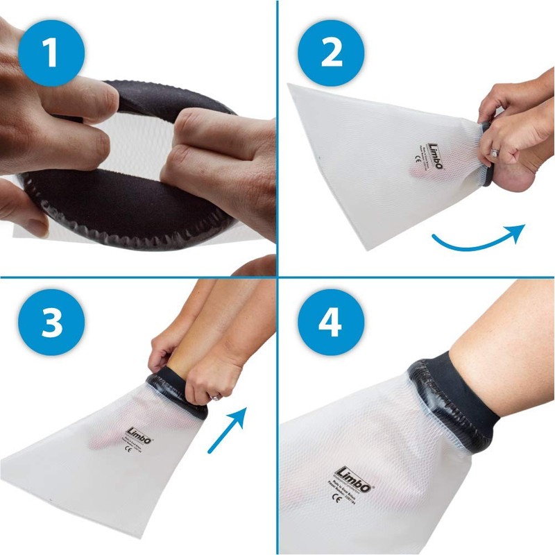 LimbO Waterproof Protection for Light Foot Dressing. M20 Fits Ankle
