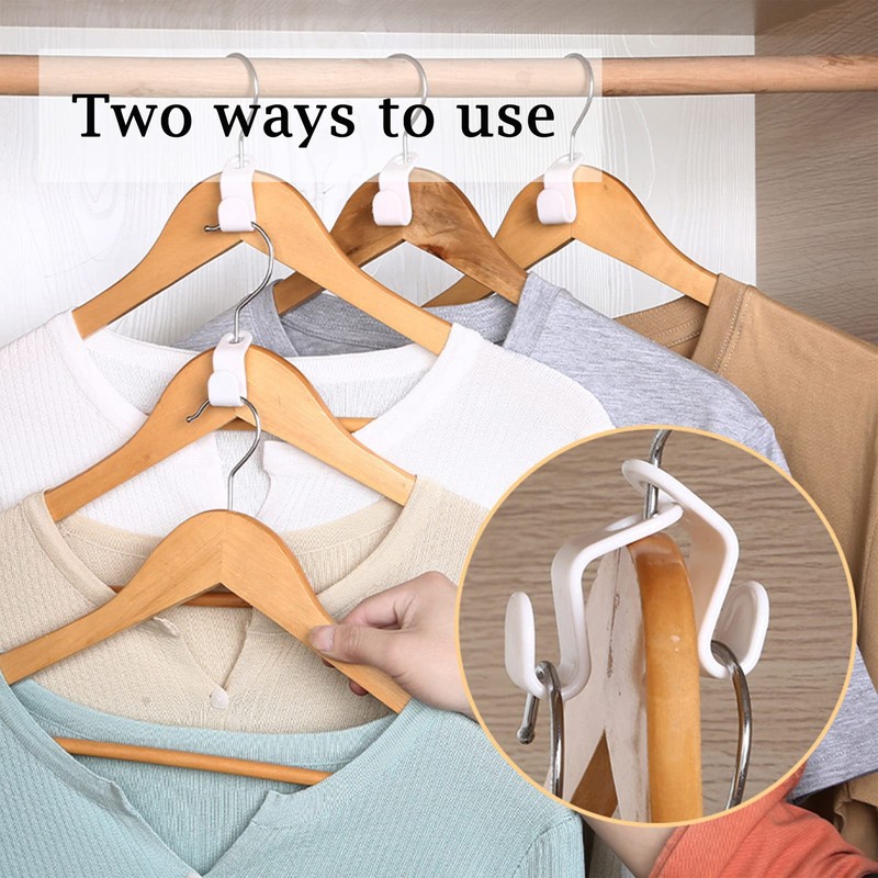 50Pcs Clothes Hanger Connector Hooks,Hanger Organizer,Clothes Hanger Connector Hooks for
