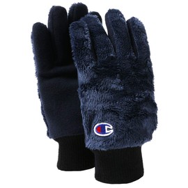 Champion Gloves, Men's, Women's, Unisex, Cold Protection, Bicycle, Motorcycle, Commute, Sherpa Fleece, Navy-Free