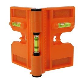 270 ° foldable column level with vertical soft magnet for woodworking, decoration, and steel structure construction. Horizontal ruler with tie straps ﻿ (orange)