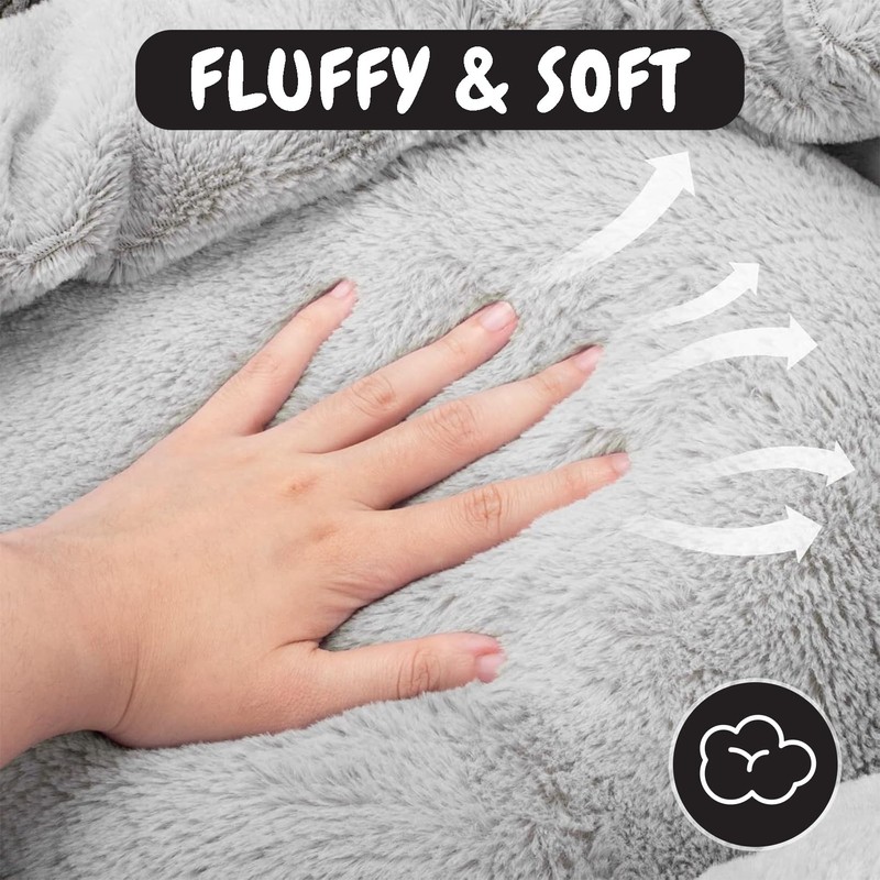 HOME ARCHIVE Soft Pet Bed for Small Dogs with Attached