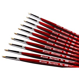 Major Brushes Sable Brush Size 000 - Set of 10
