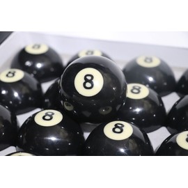 Teekerwan Billiard #8 Ball Standard Regulation Size 2-1/4, Regulation Size Billiard #8 Pool Ball Replacement Eight Ball OR Standard Billiard Pool Cue Ball Replacement Ball (01)