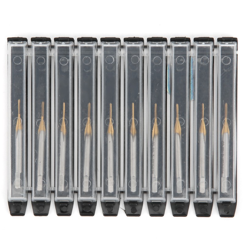 10pcs M0.9x0.225 Screw Tap High Speed Steel Drill Bits for