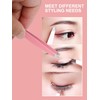 Fokmuaex 6Pcs Eyebrow Tweezers Set - Stainless Steel Slant &
