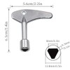 Kovcfon 3 Pcs Inner Triangle Spanner Key Metal Triangular Key