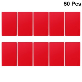 Aluminium Business Card Blank Anodised Plaque Plate Thin for Engraving DIY Crafts 50 Pieces 0 2 mm (Red)