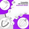 3Pcs Flex Edge Beater Dough Hook Wire Whip Kitchen Aid