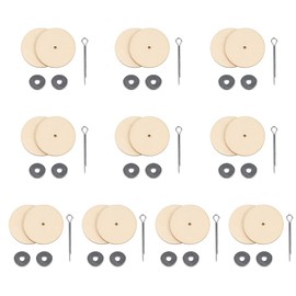 10 Set 40MM Doll Joint Connectors Cotter Pin Joints and Fibreboard Disks Wooden Dolls Accessories for Teddy Bear Doll DIY Crafts
