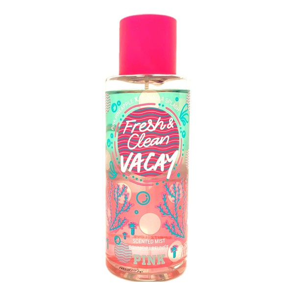 Victoria's Secret Pink Fresh & Clean Vacay Scented Mist 8.4 fl oz / 250 ml