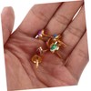 Operitacx 100pcs Colored Two-Legged Nails Black Paper Fasteners Mini Split