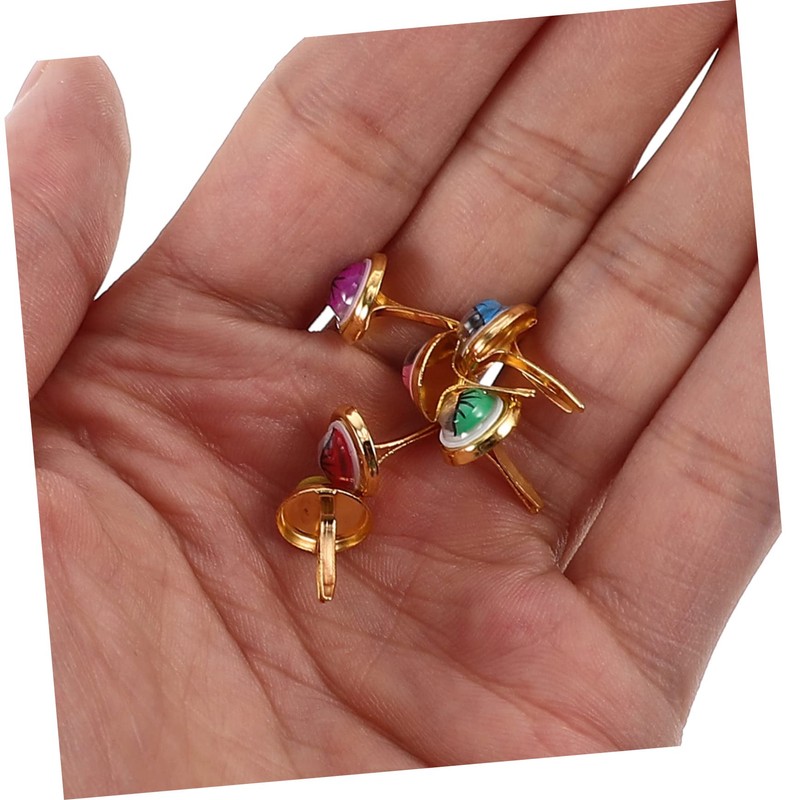 Operitacx 100pcs Colored Two-Legged Nails Black Paper Fasteners Mini Split