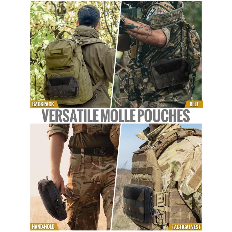 OneTigris MOLLE Pouch, Tactical Admin Pouch Belt EDC Tool Organizer