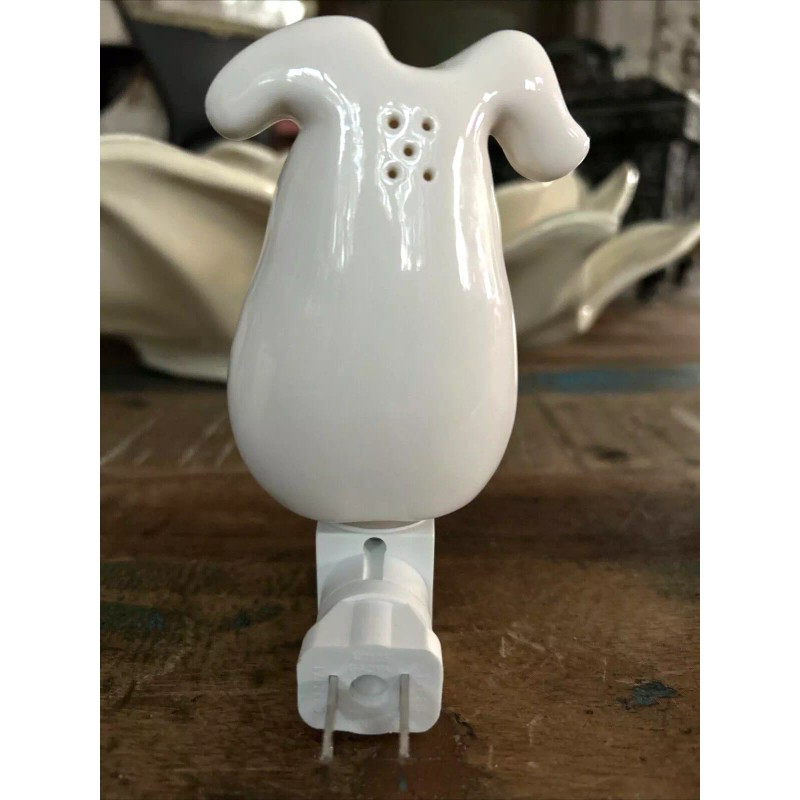 UPI Cute Retro Dog 3D Ceramic Night Light Whiskers Light