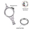 BG247 Stainless Steel 30mm Glass Floating Memory Living Locket Lanyard