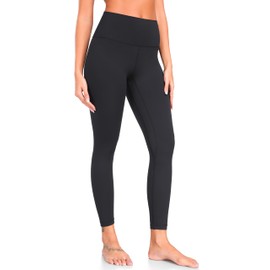 YUNOGA Women's High Waisted Leggings Tummy Control Workout Leggings with Inner Pocket Buttery Soft Activewear Yoga Pants (M, Black)