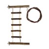 AIMALL Wooden Parrot Climbing Ladder and Swing Toy Set, Cage-Mount
