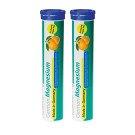 Magnesium 200 mg - 2 x 20 effervescent Tablets - Orange Flavor - T&D Pharma German Magnesium - Made in Germany