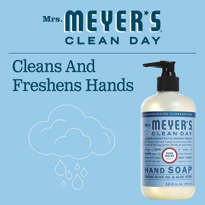 MRS. MEYER'S CLEAN DAY Hand Soap, Made with Essential Oils,