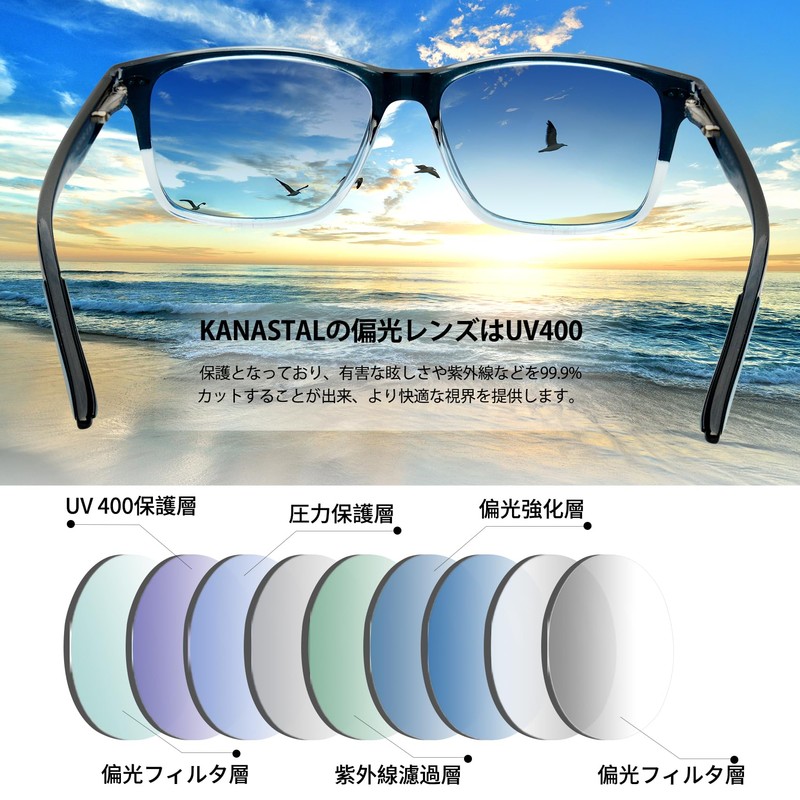 KANASTAL Sunglasses, Men's, Polarized Women's, Stylish, UV400, UV Protection, Ultra