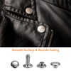 HARFINGTON 100 Sets Leather Rivets 10 x 12mm Metal Double