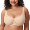 Delimira Women's Confishape Underwire Unlined Bra Full Coverage Plus Size