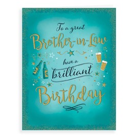Piccadilly Greetings Piccadilly Greetings Modern Birthday Card Brother In Law - 8 x 6 inches
