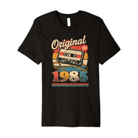 40th Birthday Retro Vintage 1985 Men Women Premium T-Shirt