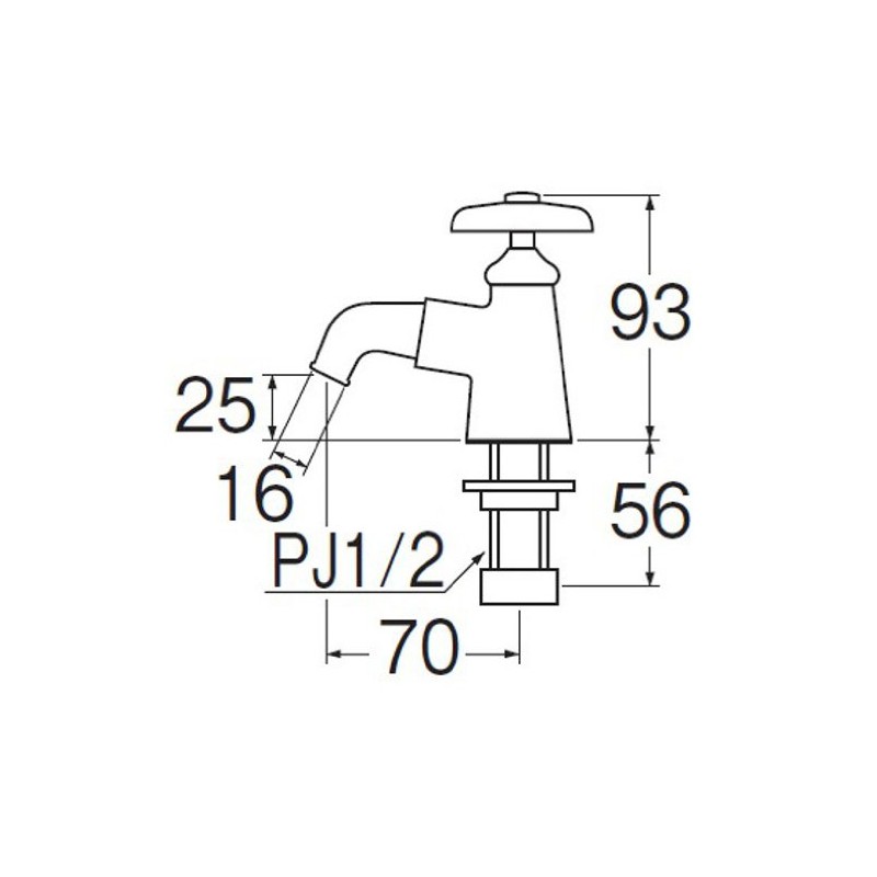 SANEI Y52J-13 Universal Home Standing Faucet for Lavatory Water Discharge