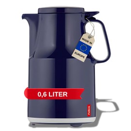 Helios Thermoboy Plastic Vacuum Jug, Dark Blue, 0.6 Litre