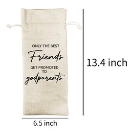 Godparent Proposal Gift Wine Bag, Friends Godparents Godparent Wine Bag, Godfather Proposal Wine Bag, Gift for Godfather Godparents Baptism Gift (DL071)