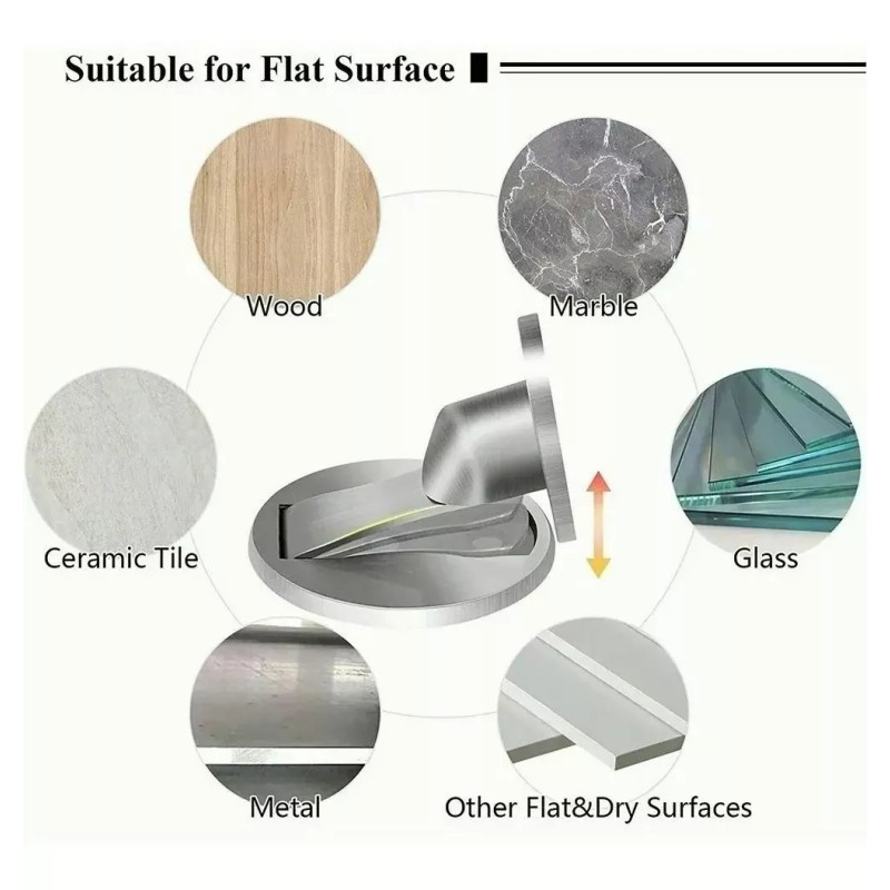 LOMETEB Tope Magnetico Acero Inoxidable Para Puertasimpermeable 4pcs