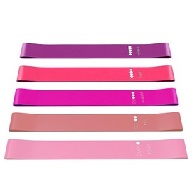 Resistance Bands set for Women - Exercise Bands 5 Strength Levels Loop Exercise Bands for Pilates Elastic Resistance Band Women Exercise Band for Home Gym Flexbands