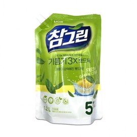 LION Chamgreen Squeaky Clean Green Tea Refill 1.2L 2ea