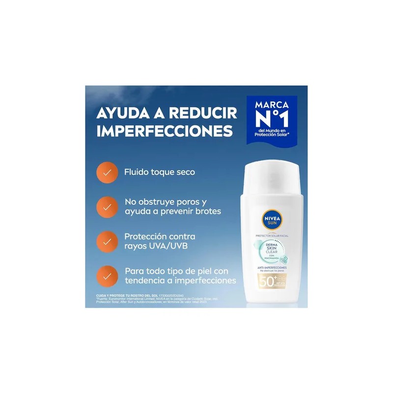 Protector solar NIVEA SUN Fluido Diario Invisible 40 ml