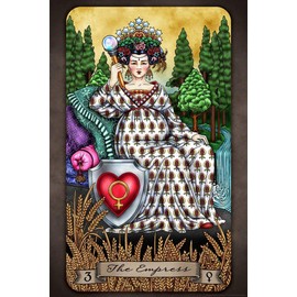 Laminated The Empress Tarot Card by Brigid Ashwood Luminous Tarot Deck Major Arcana Witchy Decor New Age Diversity Poster Dry Erase Sign 12x18
