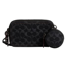 Coach Charter Slim Crossbody, Black Denim