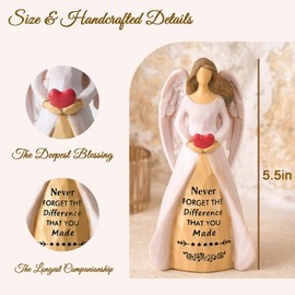 Thank You Angel Figurine 5.5" - Inspirational Appreciation Gift for Women, Coworkers, Teachers, Nurses,Friends for Employee Recognition, Birthday, Mother's Day, Retirement or Christmas