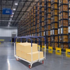 YIYIBYUS 1000 LB Panel Cart Dolly with Steel Frame, 24" W x 39" H, 5 inch Casters, Panel Bars and Handle Bars, Practical Platform Cart for Factory Warehouses, Garage, Basements, Workshop