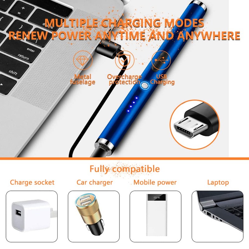 COMANYI Candle Lighter Rechargeable Dual Arc Plasma Lighter for Kitchen,