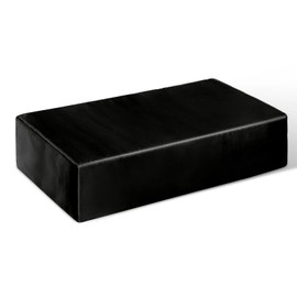 P Pothuiny Black Pillowcase for Cube Pillow, Cube Pillow Case Cover Smooth Satin Pillowcase with Hidden Zipper, 24"x12"x5.5" (ONLY Pillowcase)