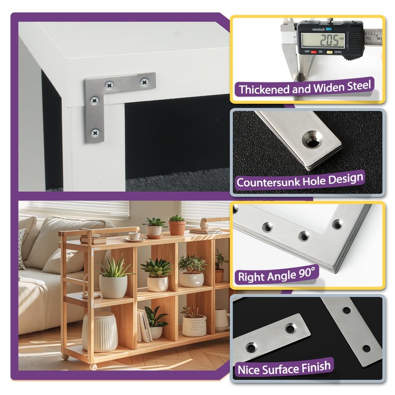 Alise L Flat Brackets,Corner Bracket Corner Brace Mending Plate Repair