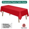 Red Plastic Tablecloths - 2 Pack Disposable Table Covers 54