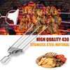 SHIKORI 3 Way Kabob Skewer, 14'' Semi-automatic Stainless Steel Barbecue