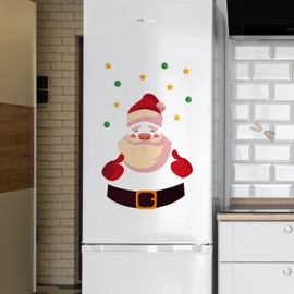 WALPLUS 28.5x60cm Christmas Decorations Wall Stickers Cute Santa Claus Decoration Stickers Set Wall Art Window Display Clings Display Decals Living Room Sale Clearance Living Room Bedroom DIY Gift