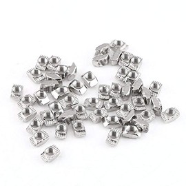 50Pcs T-Slot Nuts Hardware, Zinc Plated Carbon Steel Tee Slot Nut Fastener for Aluminum Profile (EU20 M4*10 * 6)